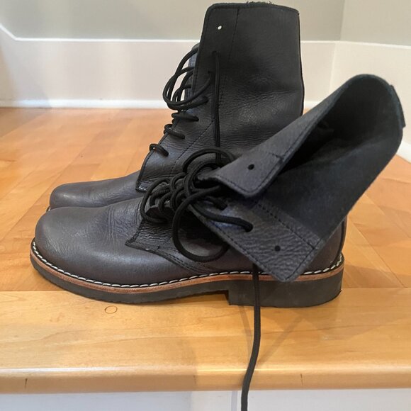 Roots Leather Boots, Smoked Gray - Picture 2 of 5